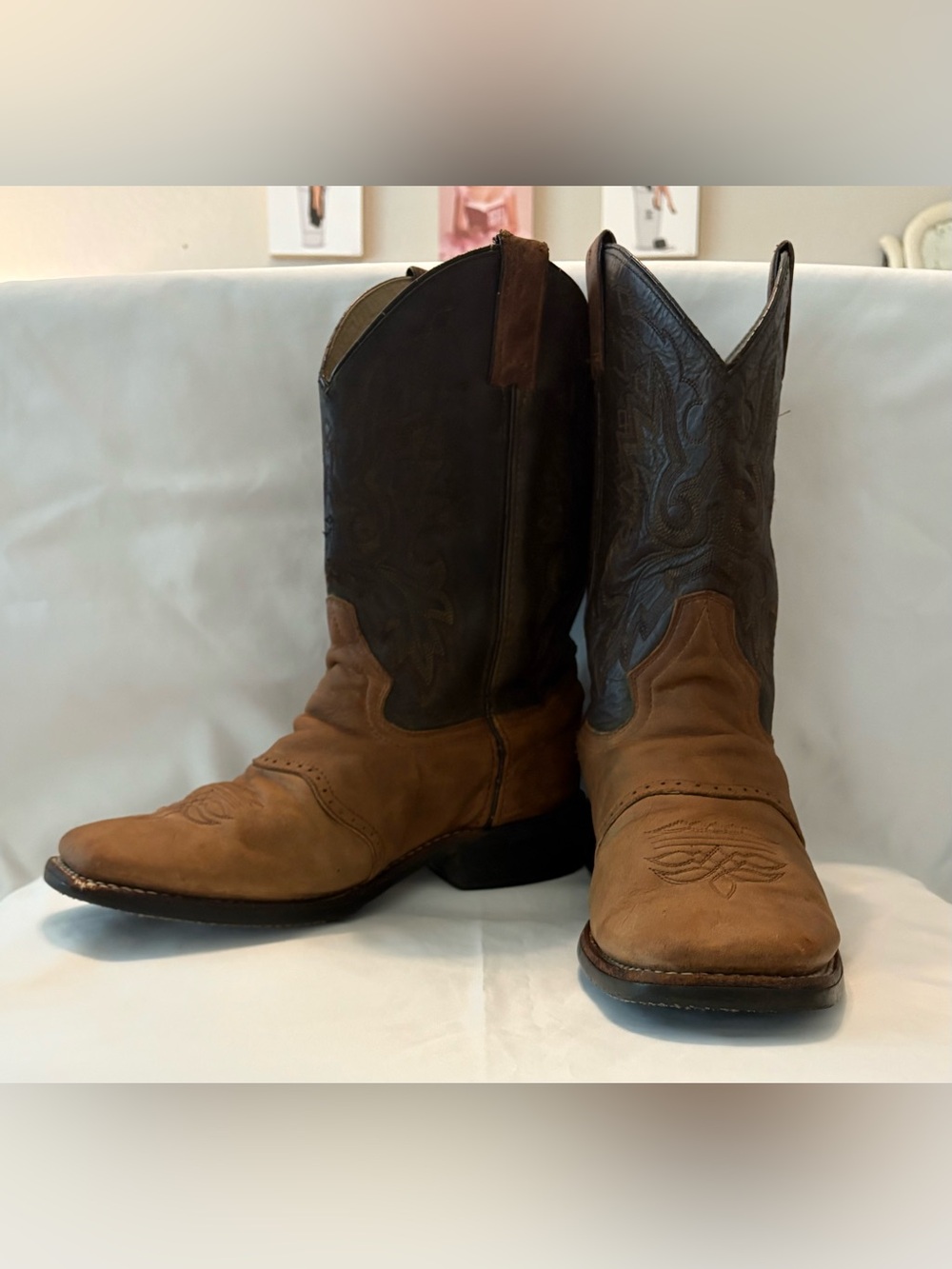 Double H Men’s Western Square Toed Boots DH 3571 Size 9 - Picture 3 of 12